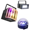 Set disco 1 stroboscop + 1 derby light + 1 astro light, Party