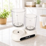 Cumpara ieftin Mini masina de spalat portabila, cu dublu tambur, capacitate 3L (2x1.5L), complet automata, pentru lenjerie si sosete, afisaj LED, compacta, alb/trans