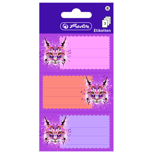 Etichete scolare wild animals lynx set 3x3 coli