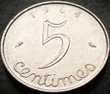 Cumpara ieftin Moneda 5 CENTIMES - FRANTA, anul 1964 * cod 2998 = A.UNC, Europa