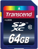 Card de memorie Transcend SDXC, 64GB, Clasa 10, pana la 45 MB/s