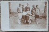 Fotografie de familie cu taranca salisteanca, interbelica// foto tip CP