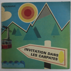 ROUMANIE , INVITATION DANS LES CARPATES , CONTINE HARTI CU TRASEE MONTANE , TEXT IN LB. FRANCEZA , 1990