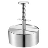 Presa cu maner Pufo pentru hamburger, chiftele, din otel inoxidabil, &Oslash; 10 cm, argintiu