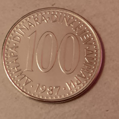 M3 C50 - Moneda foarte veche - Jugoslavia - 100 dinari - 1987