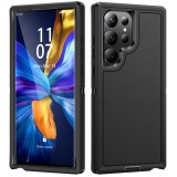 Husa de Protectie, Compatibila Samsung Galaxy S22 Ultra, 3 Piese in 1, Antisoc si Antialunecare, Uz Intens, Versatyx - Negru