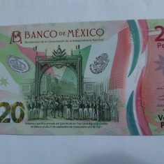 Mexic 20 Pesos Comemorativa 2021 Polimer Seria AE Semnatura 5 UNC