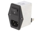 Conector Alimentare AC Soclu Tată 6A 250VAC C14