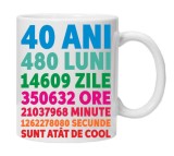 Cana alba personalizata &quot;40ani 480luni .... &quot; 40, INOVATIX&reg;. 330ml