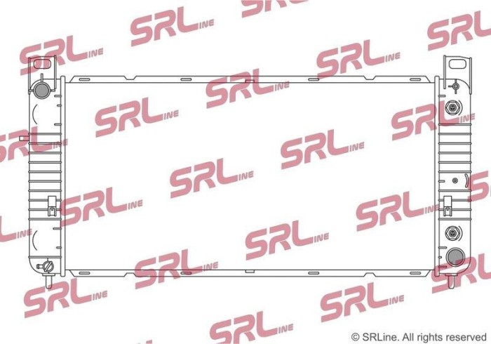 Radiator Cadillac Escalade 06-14; Chevrolet Suburban 07-14, Tahoe 05-14, motor: 6.2 V8, 865x438x26, SRLine, Aluminiu/ Plastic brazat, 15124630