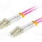 Patch cord fibră optică LANBERG OM4 LC/UPC 1m LSZH violet duplex multimod