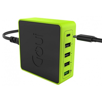 Incarcator Retea Statie USB Goui KIMBA X5, Quick Charge 3 + PD, 60W, 1 X USB Tip-C - 4 x USB, Negru G-60WUSBPD foto