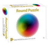 Puzzle din carton, roata culorilor, 1000 piese, 23 x 19 cm