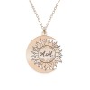 Ceres - Colier personalizat Soare si Luna din argint 925 placat cu aur roz