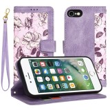 Husa personalizata fete iPhone 7 Techsuit FlipCraft, mov
