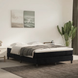 Cumpara ieftin Saltea de pat cu arcuri, negru, 140x200x20 cm, catifea