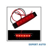 14 x 51 lampa laterala 6 led-uri 12v lumina rosie Alta marca Alt model #7, Array