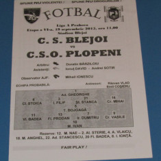 Program meci fotbal CS BLEJOI - CSO PLOPENI (19.09.2015)