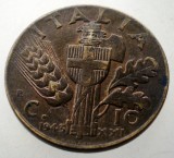 1.931 ITALIA WWII VITTORIO EMANUELE III 10 CENTESIMI 1943 R XF, Europa, Bronz-Aluminiu