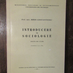 Introducere în sociologie. Note de curs - Miron Constantinescu