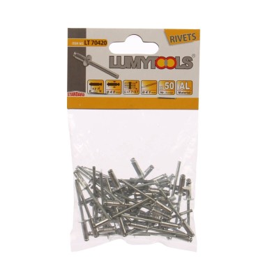 Nituri pop, aluminiu, Lumytools LT70420, 4 x 12.7 mm, 50 bucati foto