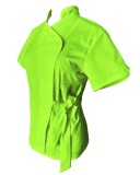 Halat Medical Pe Stil, Verde Lime, Model Andreea - 4XL