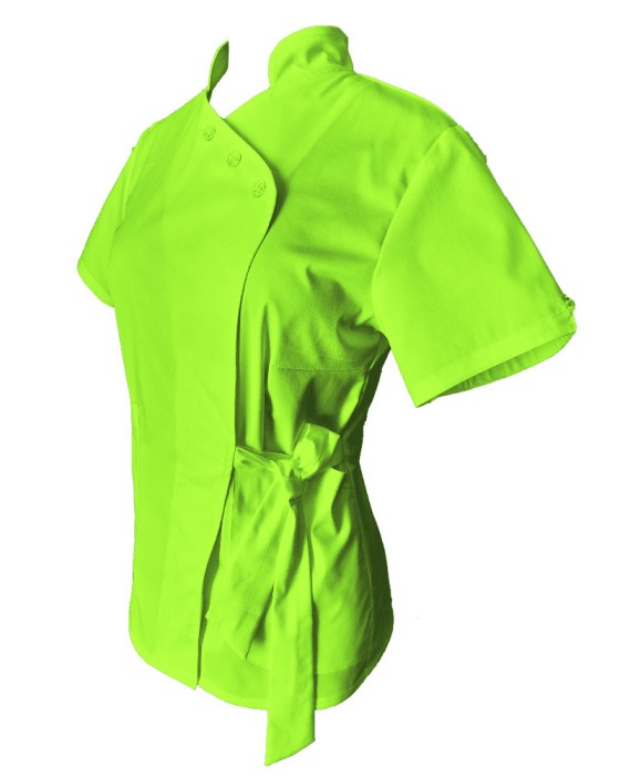 Halat Medical Pe Stil, Verde Lime, Model Andreea - 4XL