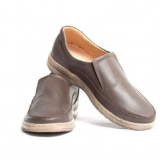 Oferta marimea 40 Pantofi Casual barbati din piele naturala, cu elastic, LVIC910M foto