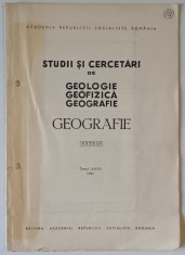 STUDII SI CERCETARI DE GEOLOGIE ...GEOGRAFIE , TOMUL XXVIII : POTENTIALUL NATURAL AL MEDIULUI DIN PERIMETRUL STATIUNII ...PATARLAGELE de N. MUICA ...C