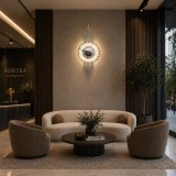 Aplica LED decorativa HARMONY 65x25 cm, lumina reglabila, finisaj crom