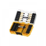 Set 31 piese/accesorii pentru masini de insurubare tip FLEXTORQ (cutie rezistentă de mici dimensiuni) cu prelungitor, Dewalt