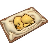 Covor de Baie, Flippy, 3D, din Spuma, Antialunecare, Absorbant, 40 x 60 cm, Model Rata, Galben