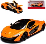 MASINUTA METALICA McLAREN P1 PORTOCALIU SCARA 1 LA 24, Rastar Metal 1:24