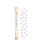 Tun Confetti Cannon Butterflies 60cm model Fluturi Albi din Hartie