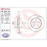 Set disc frana Lexus Ct (Zwa10) 12.10-; Subaru Trezia 11.10-; Toyota Corolla Saloon ( E18 Zre1) 06.13-02.21, Corolla Sedan ( E15) 10.06-12.18, Matrix, BREMBO