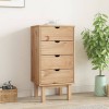VidaXL Comodă cu sertar, 46x39,5x90 cm, lemn masiv de pin