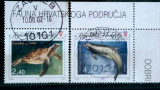 Croația 1995 fauna marina Delfini, broaște testoase serie ștampilată, Stampilat