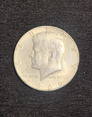 Moneda argint half dollar 1966 foto