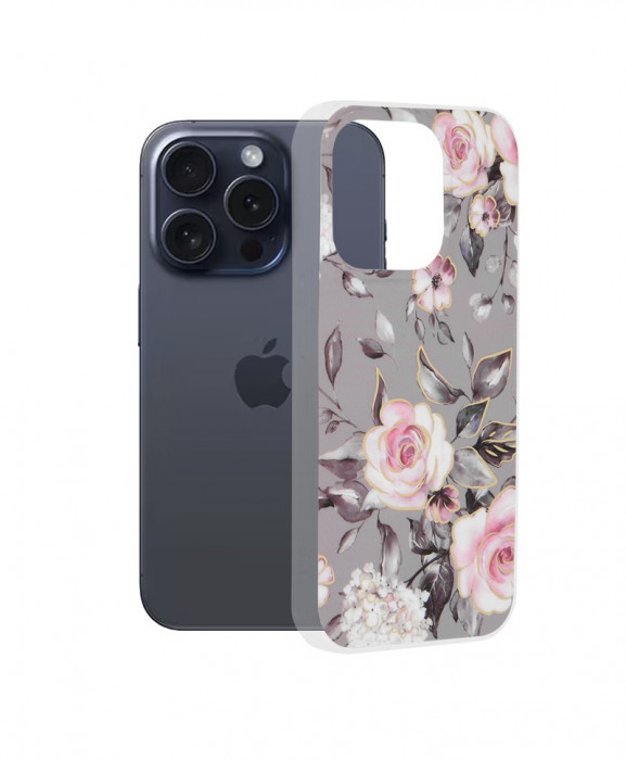 Pachet 3 huse, Husa Marble Series Apple iPhone 15 Pro Max