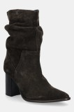 Medicine botine culoarea maro, cu toc drept