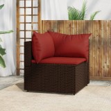 Canapea Colt Gradina Gossi, Poliratan Maro, Perna Inclusa, Modulara, 63x63x57.5 cm