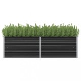 Strat inaltat gradina Gossi antracit 160x40x45 cm, otel galvanizat, rezistent la intemperii