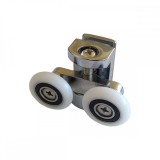 Rola Dubla Cabina Dus Metalica G-50DM, Diametru 24.8mm, Gaura 10mm, Ajustabila, Cromata, Stabila, Durabila, Usor de Instalat