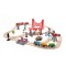 Set de joaca din lemn trenuri urbane Hape 51 piese