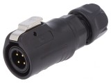 Conector Circular Mufă 12mm 4-PIN Aurit 5A