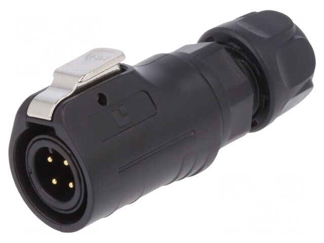 Conector Circular Mufă 12mm 4-PIN Aurit 5A