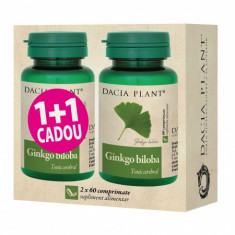 Promo Ginkgo Biloba Dacia Plant 1+1 cadou 60cpr