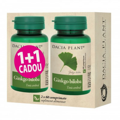 Promo Ginkgo Biloba Dacia Plant 1+1 cadou 60cpr foto