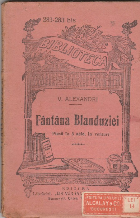 Vasile Alecsandri - Fantana Blanduziei