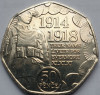 50 pence 2018 Isle of Man, WW1 Armistice Centenary, Europa